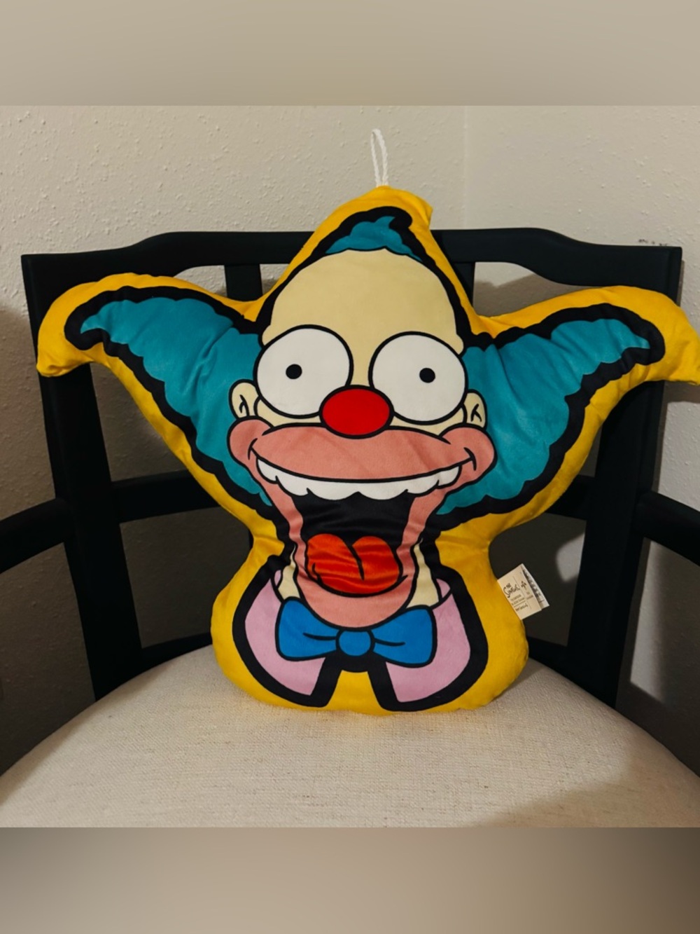 Simpsons Krusty Clown Pillow Plush Hanger 20”x16” Universal Studios
